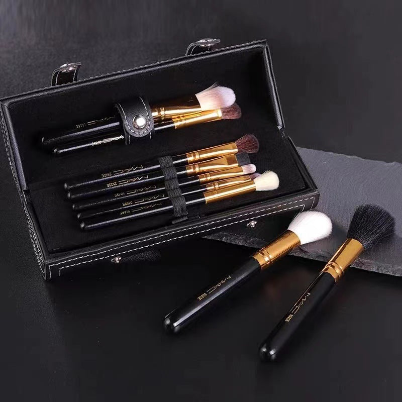 ✨ 9-Piece Cylindrical Wool Makeup Brush Set 💄