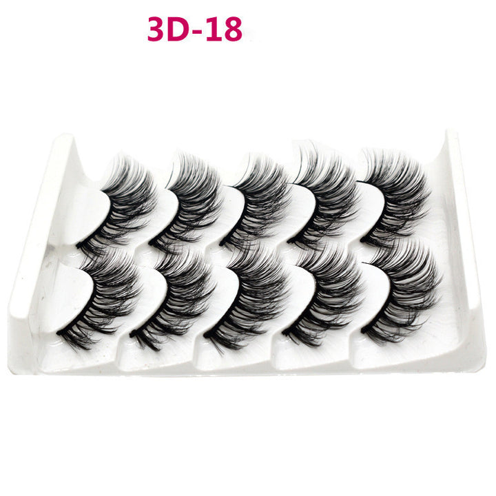 👁️✨ Handmade Chemical Fiber False Eyelashes – Thick 3D Volume Lash Set (Mixed Styles)