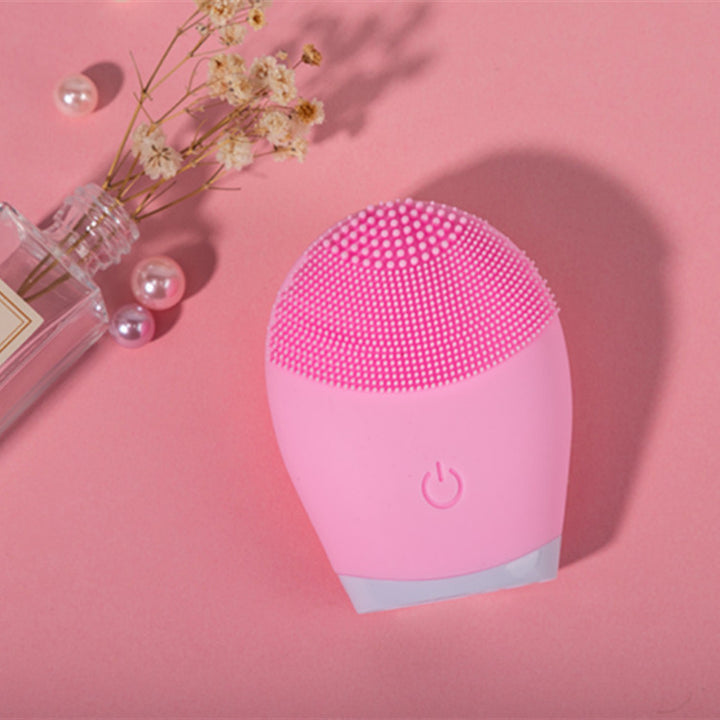 💖🧼 Electric Ultrasonic Silicone Facial Cleanser | Deep Cleansing & Oil Control Device