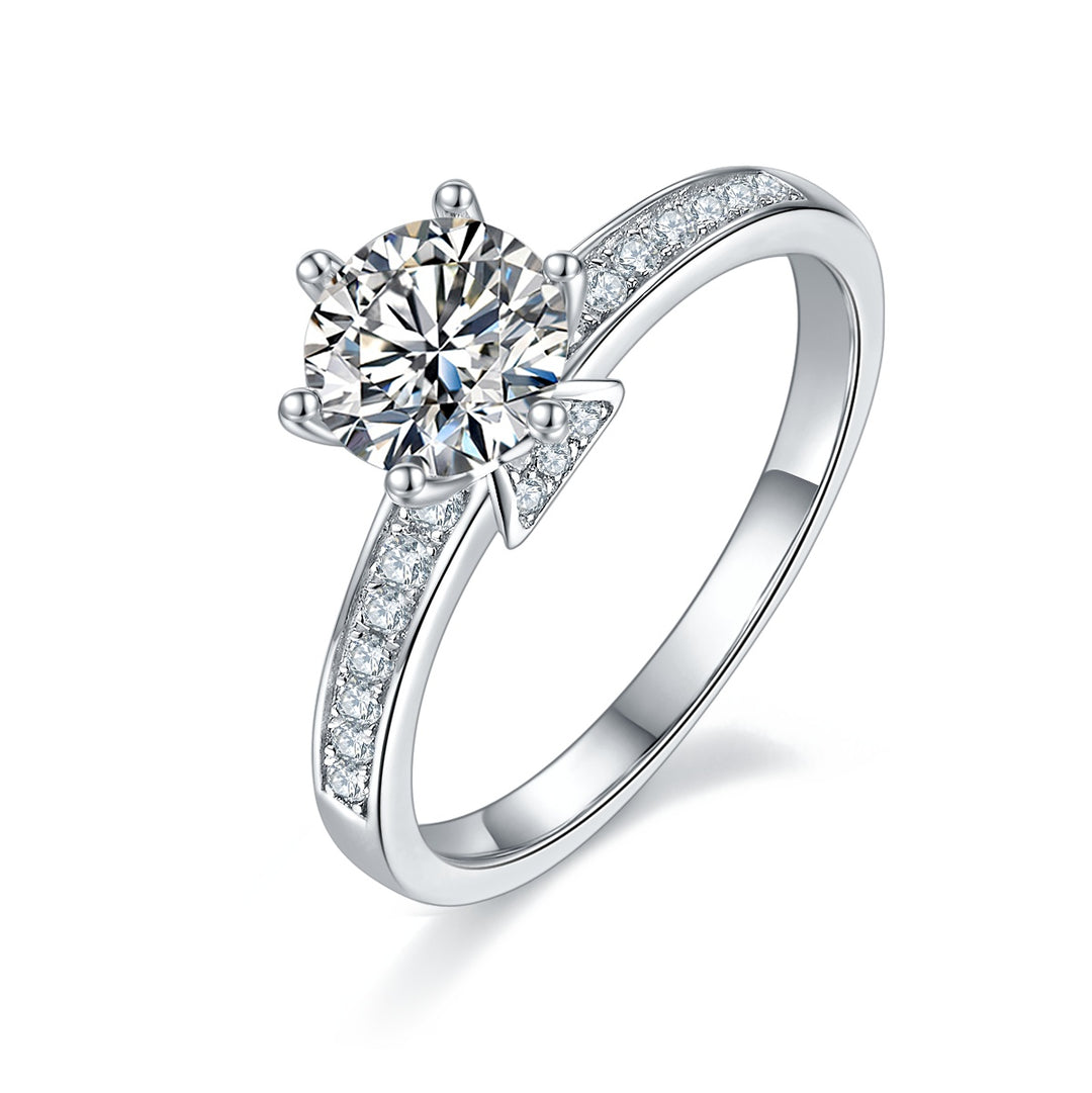 💍 1-Carat Moissanite Luxury Ring – Platinum-Plated S925 Silver (2.3g, Sizes 5–9) 💍