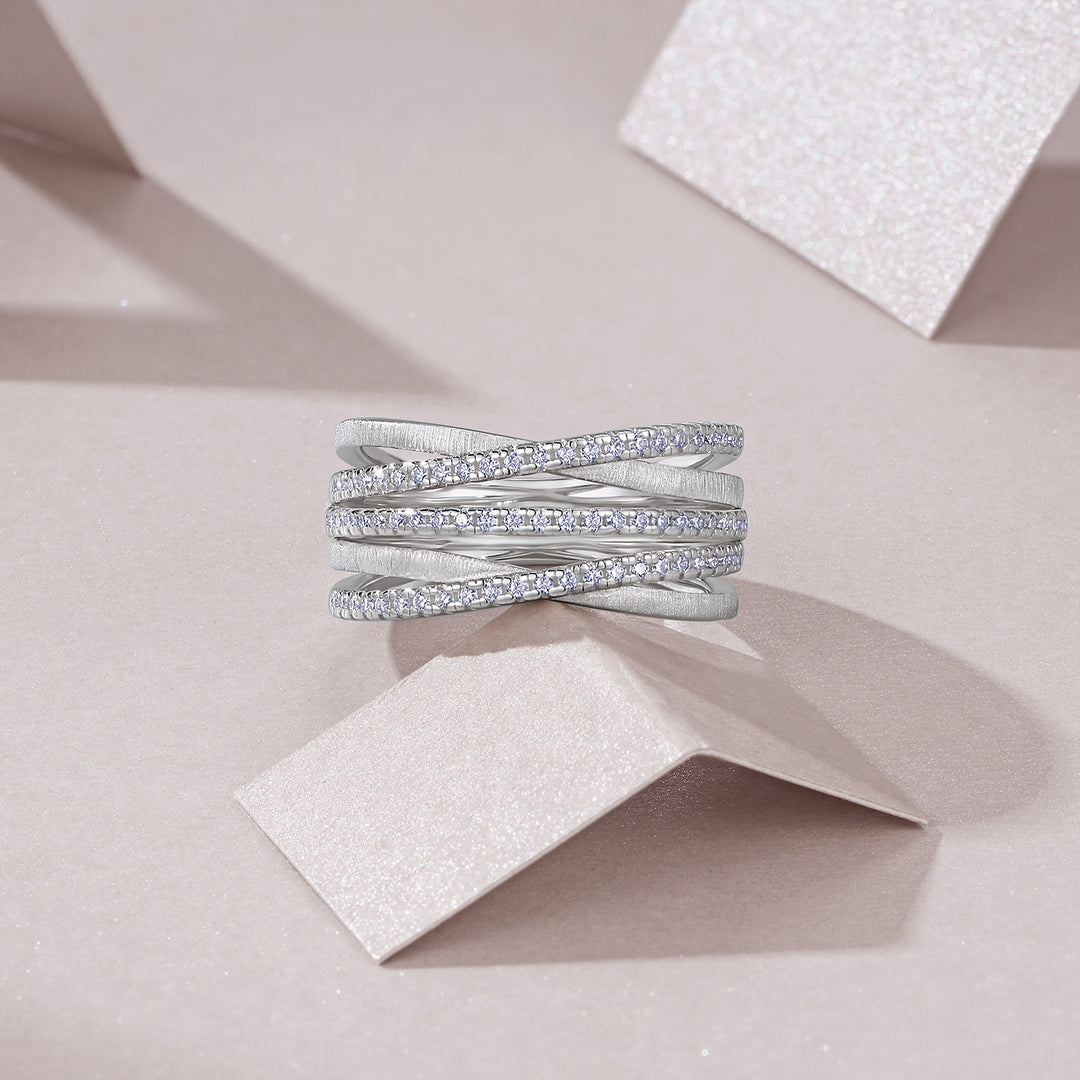 Luxury Minimalist Moissanite Ring – Platinum-Plated S925 Silver, GRA Certified, Customizable