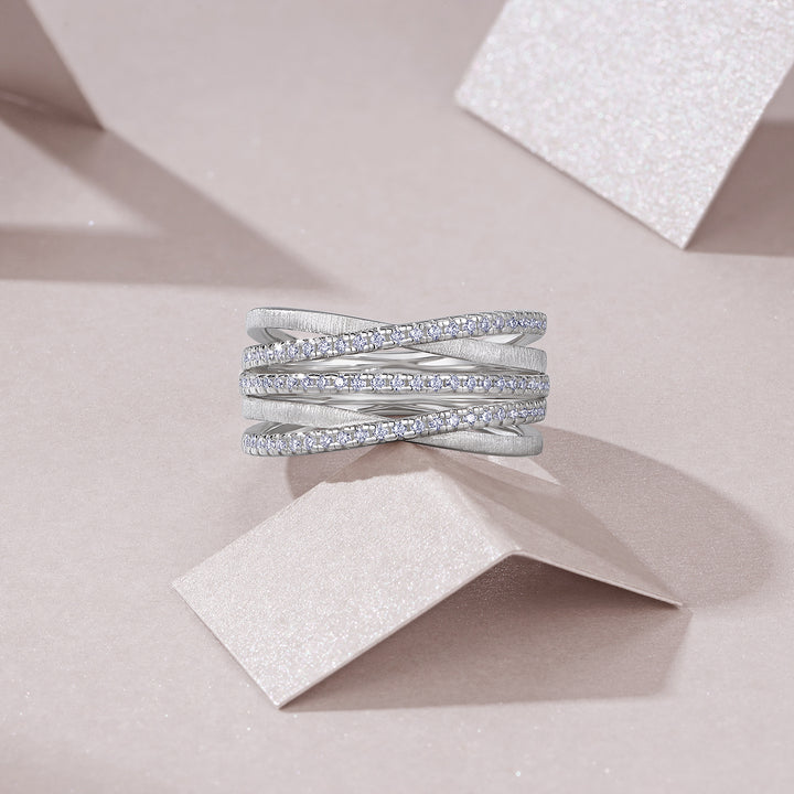Luxury Minimalist Moissanite Ring – Platinum-Plated S925 Silver, GRA Certified, Customizable