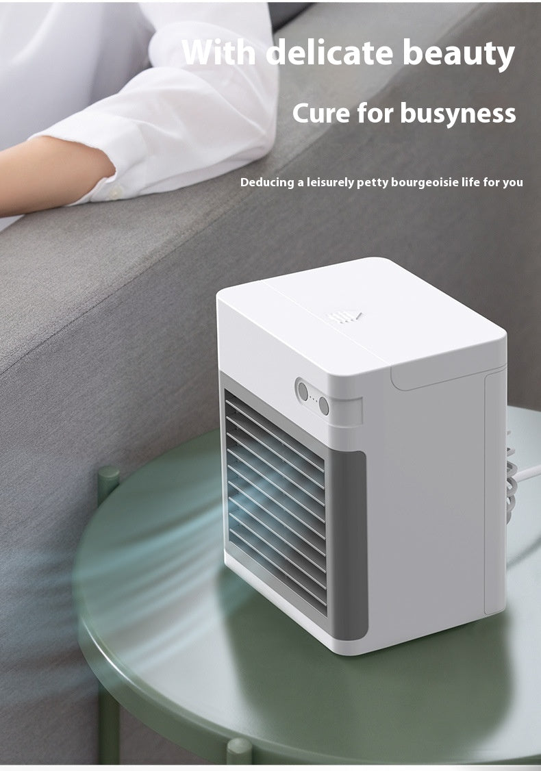 ❄️💧 Desktop Mini Air Cooler Humidifier | USB Water Cooling Fan ✨