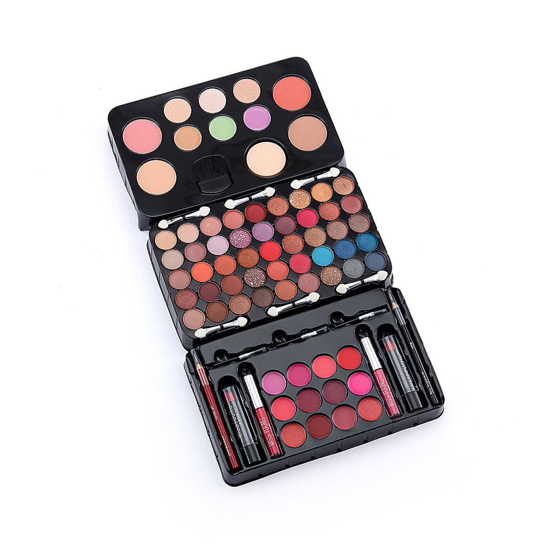 ✨ All-in-One Makeup Set – Eyeshadow, Lipstick, Lip Gloss & Blush Palette Kit ✨
