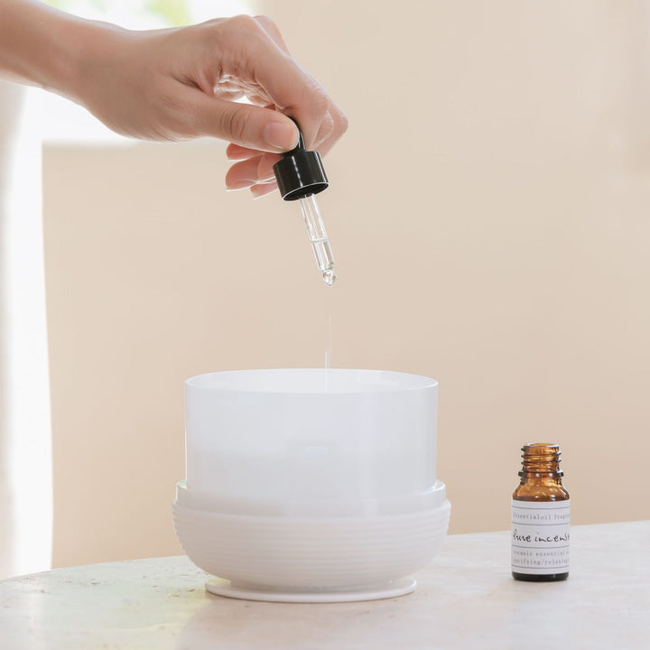 💧🌙 USB Round Aromatherapy Humidifier | LED Night Light Desktop Diffuser