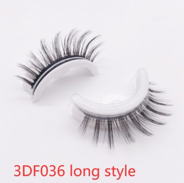 👁️✨ Reusable 3D Mink Lashes – Self-Adhesive Natural False Eyelashes (Glue-Free Silk Style)