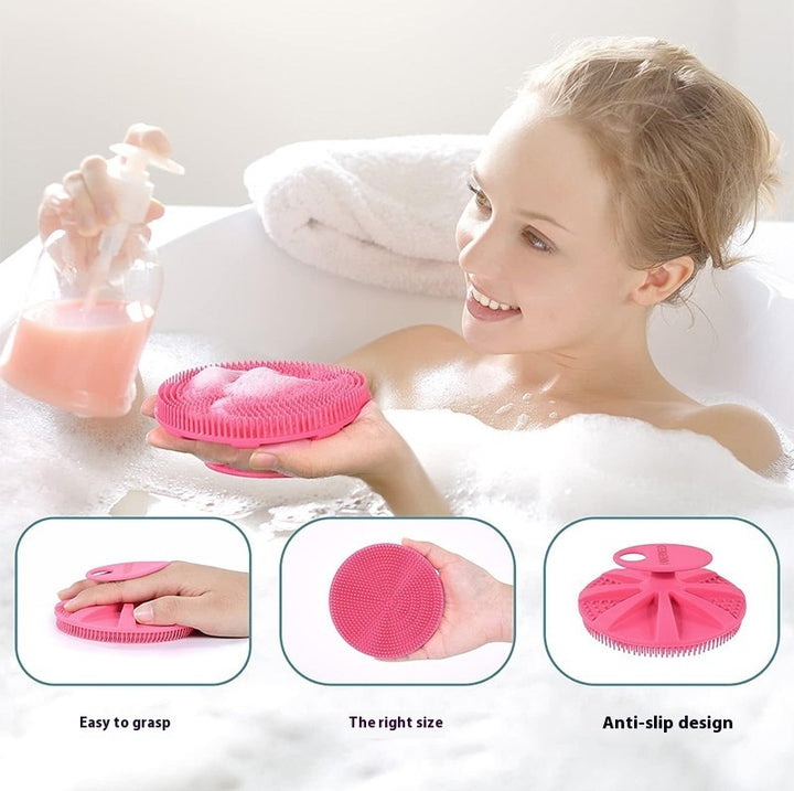 🧼🛁 Silicone Shampoo & Cleansing Brush | Soft Exfoliating Face & Body Care Tool