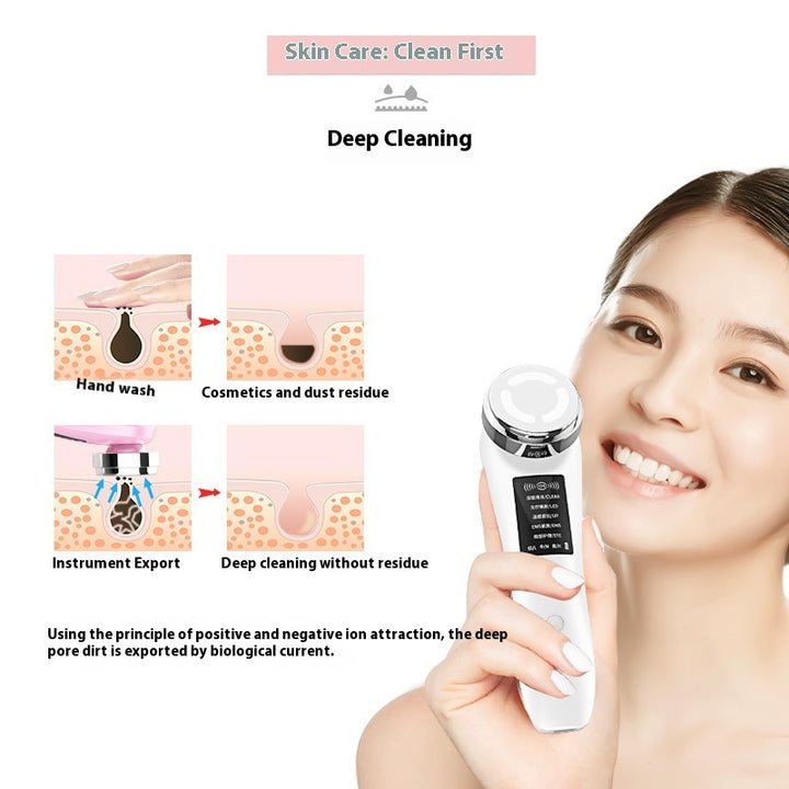 💖✨ Household Color Light Beauty Instrument | Micro-current Facial Massage & Deep Cleansing Device