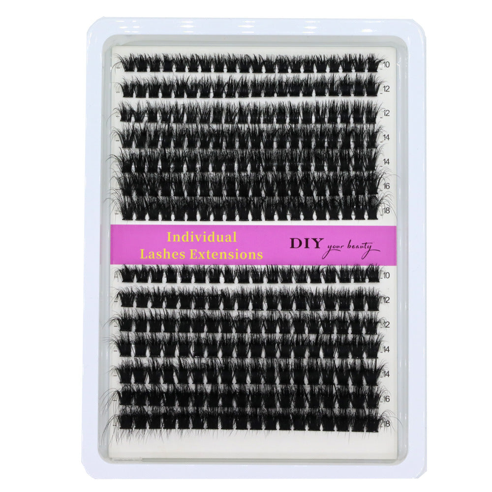 👁️✨ 14 Rows 3D Black Cluster Eyelashes – 40D–160D Fluffy Soft Lash Set