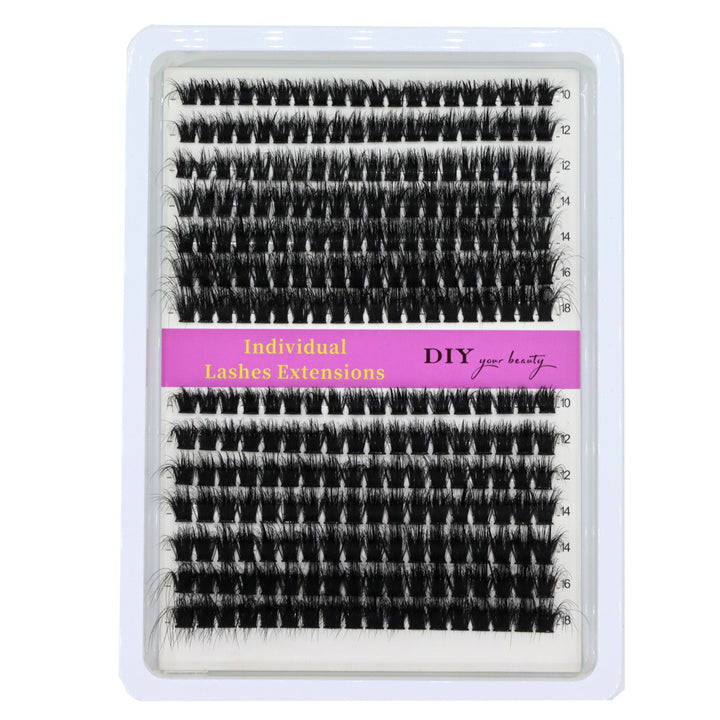 👁️✨ 14 Rows 3D Black Cluster Eyelashes – 40D–160D Fluffy Soft Lash Set