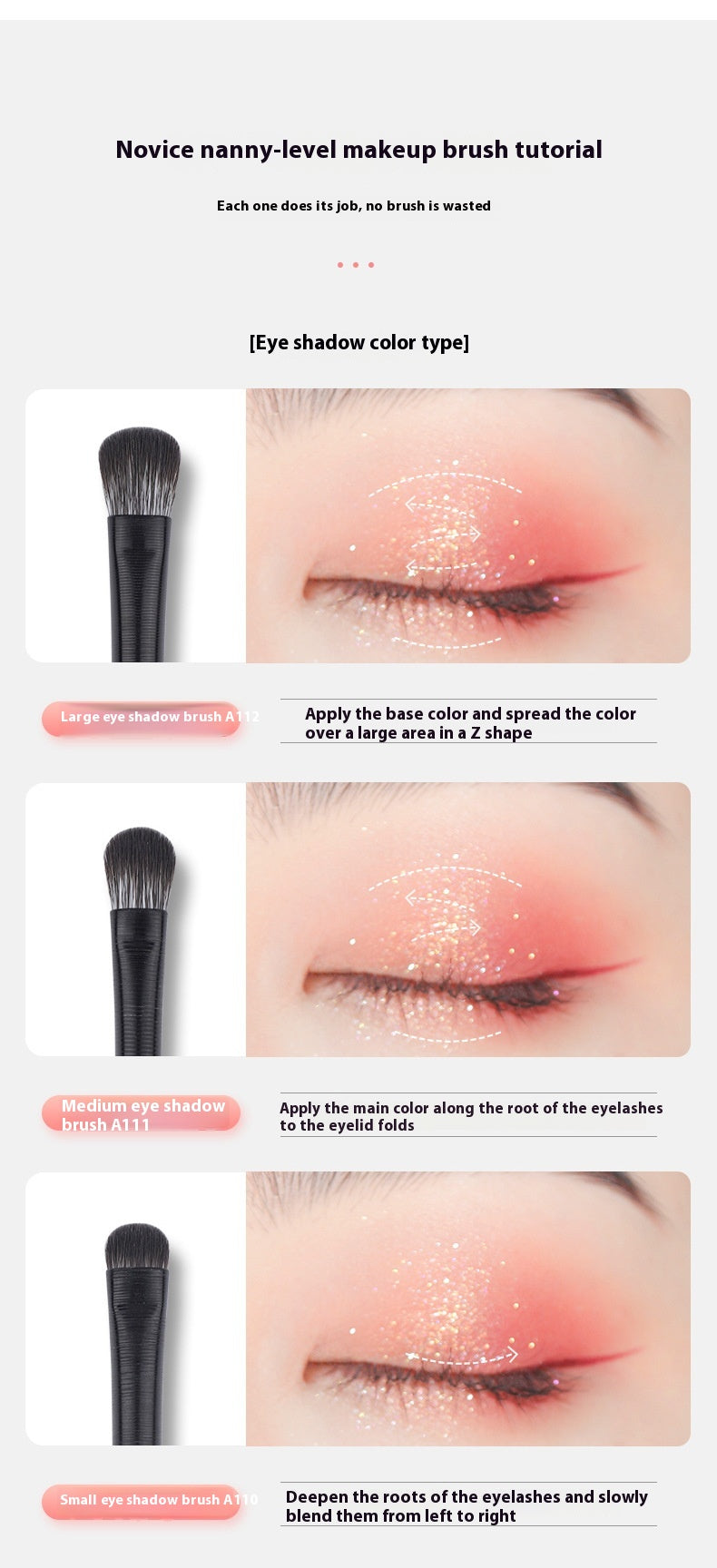 ✨ 6-Piece Eyeshadow Brush Set — Beginner Friendly 💄