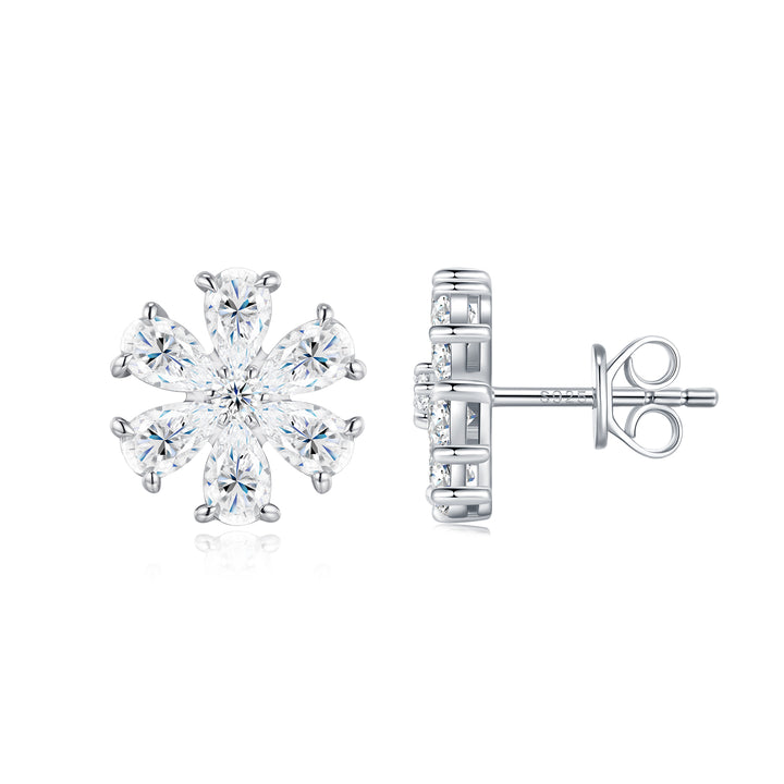 Luxury Minimalist Pear-Shaped Moissanite Earrings – Platinum-Plated S925 Silver