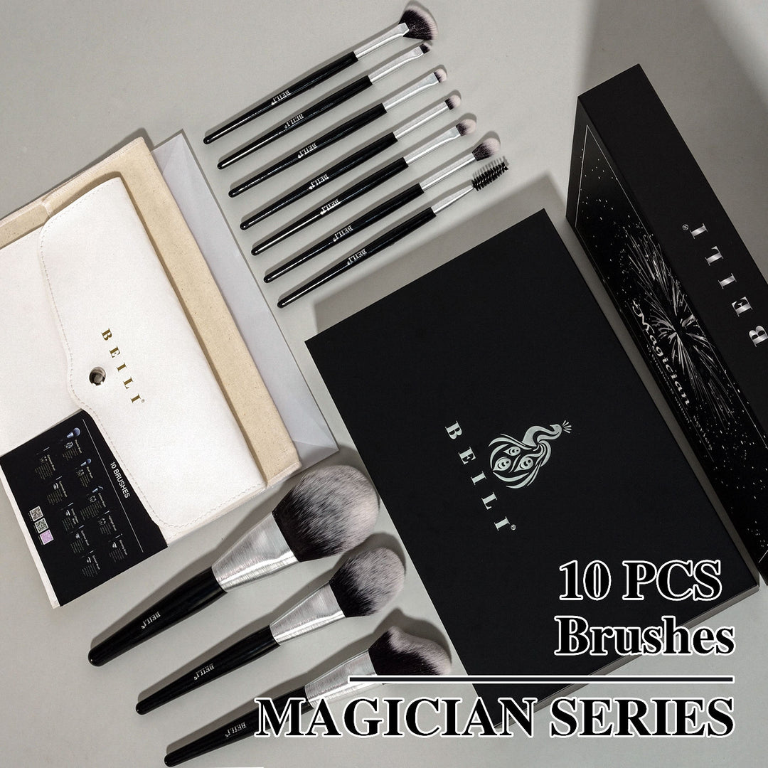 ✨ 10-Piece Professional Makeup Brush Set — New Design Brushed Tube 💄