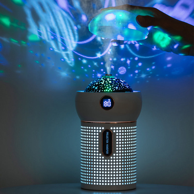 🌌💧 Projection Night Light Humidifier | USB Rechargeable Aroma Diffuser 🌿✨