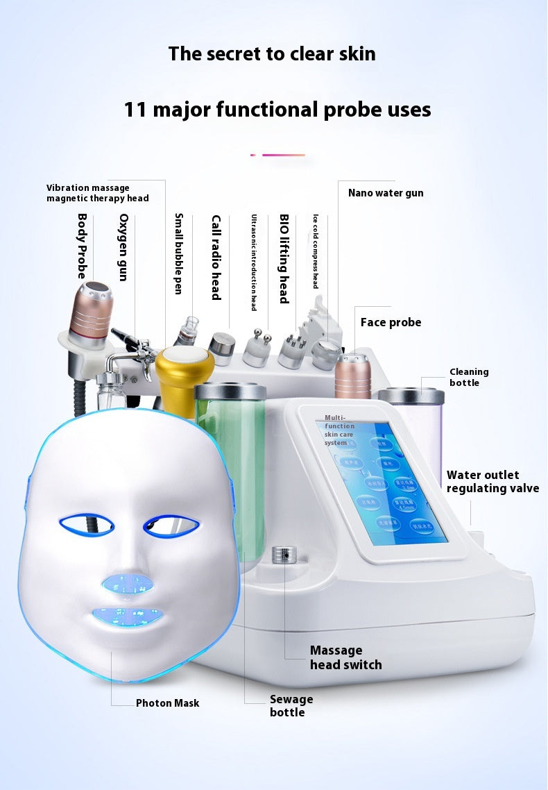 💎✨ Beauty Instrument Cleaner | Face Oxygen Injection & Mesotherapy Color Light Mask Device