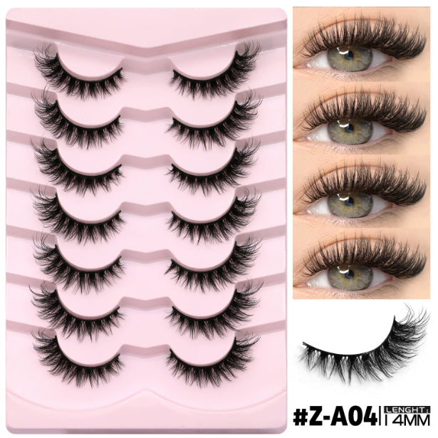 👁️✨ Natural False Eyelashes Without Eyeliner – Thick Dense Lash Set
