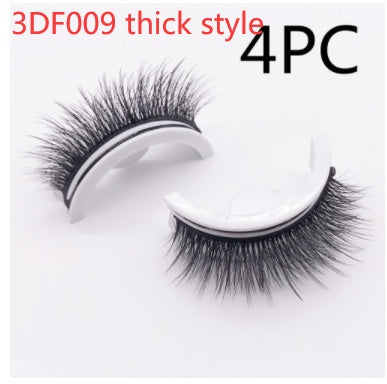 👁️✨ Reusable 3D Mink Lashes – Self-Adhesive Natural False Eyelashes (Glue-Free Silk Style)