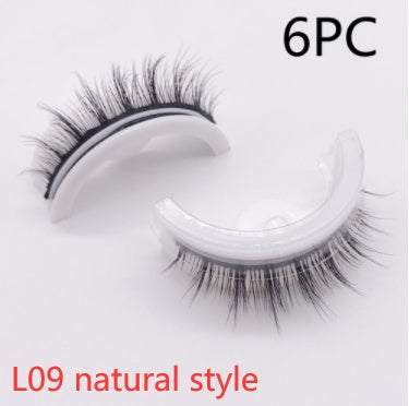 👁️✨ Reusable 3D Mink Lashes – Self-Adhesive Natural False Eyelashes (Glue-Free Silk Style)