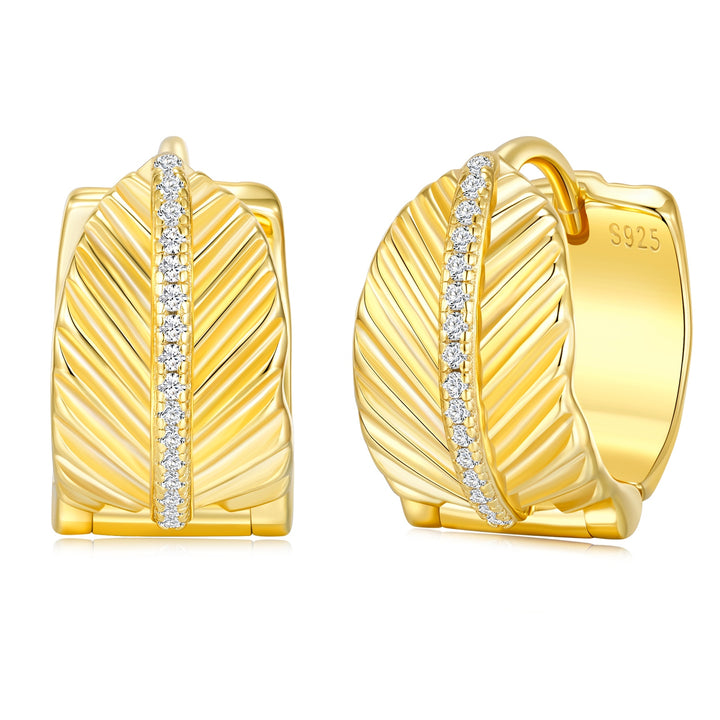 Luxury Minimalist Moissanite Earrings – Gold-Plated S925 Silver
