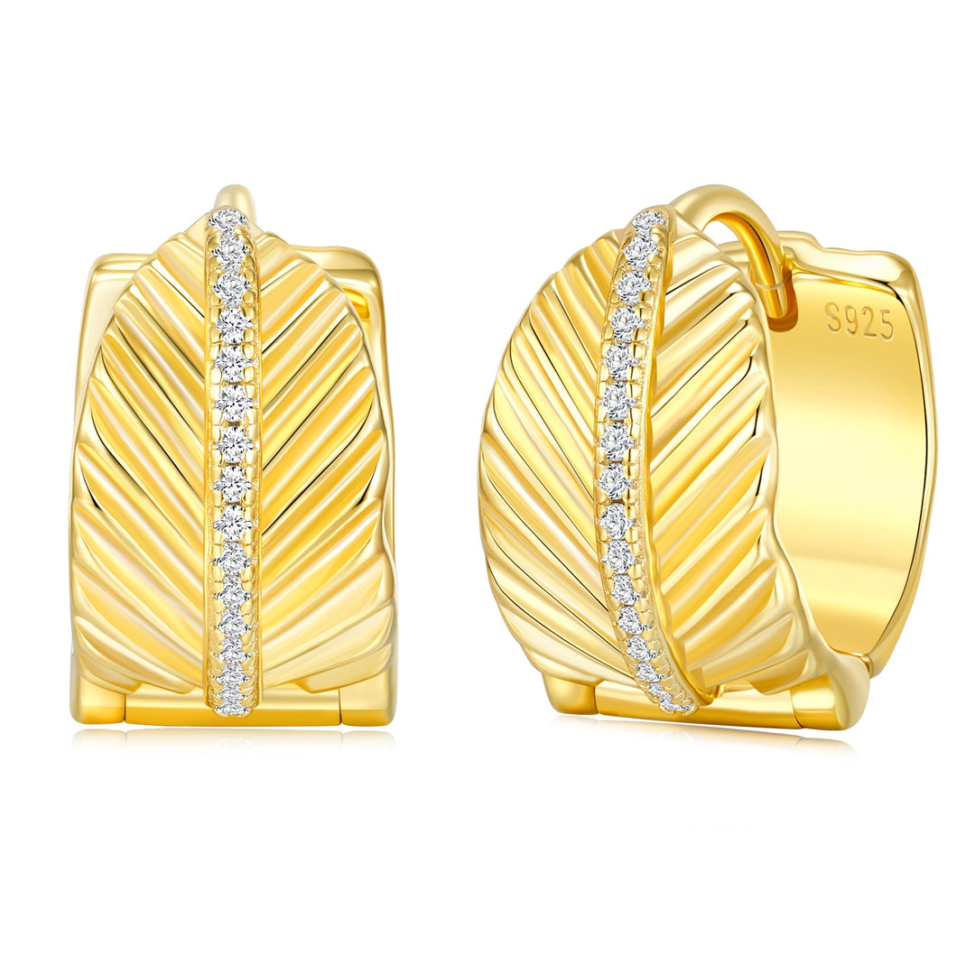 Luxury Minimalist Moissanite Earrings – Gold-Plated S925 Silver