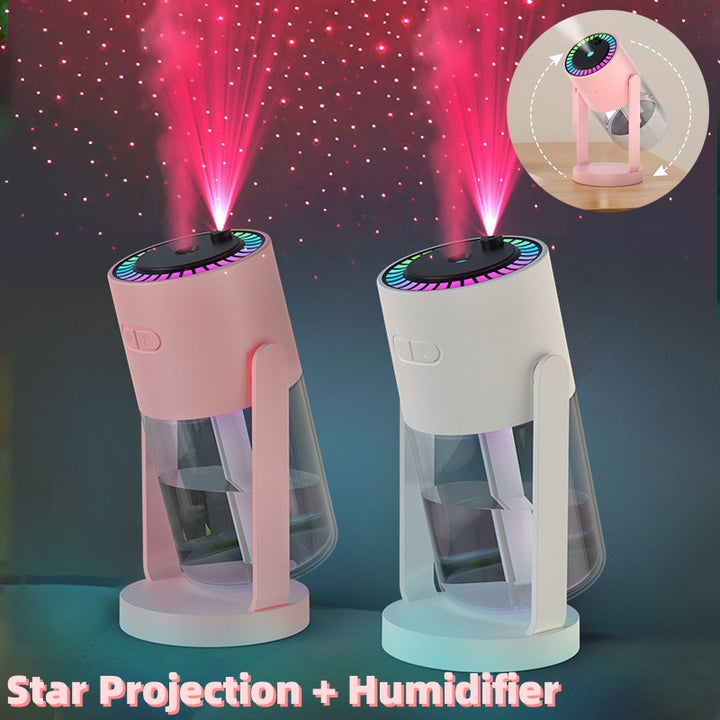 🌌✨ Starry Sky Projection Humidifier | Portable Cool Mist Night Light 🌙💧