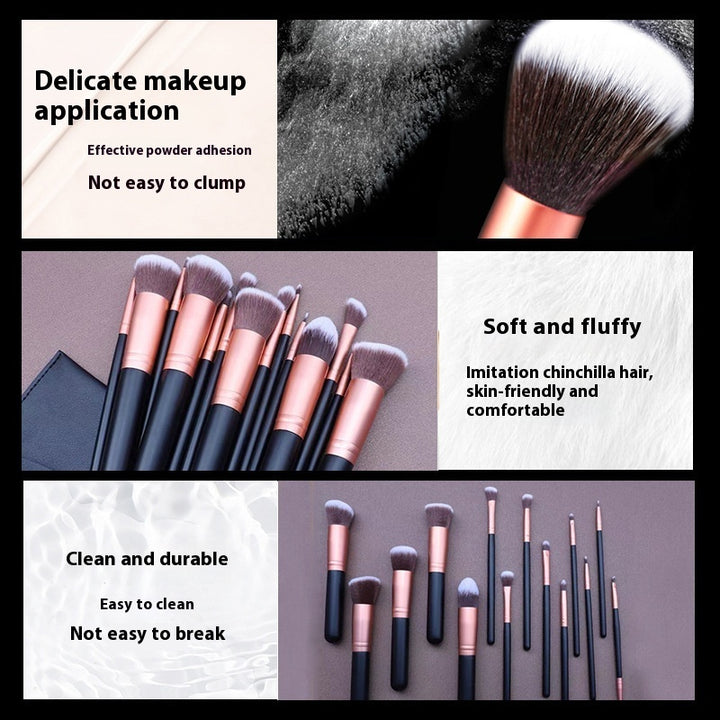 ✨ FIBER Hair Gradient 16-Piece Makeup Brush Set — Beauty Tools Kit 💄