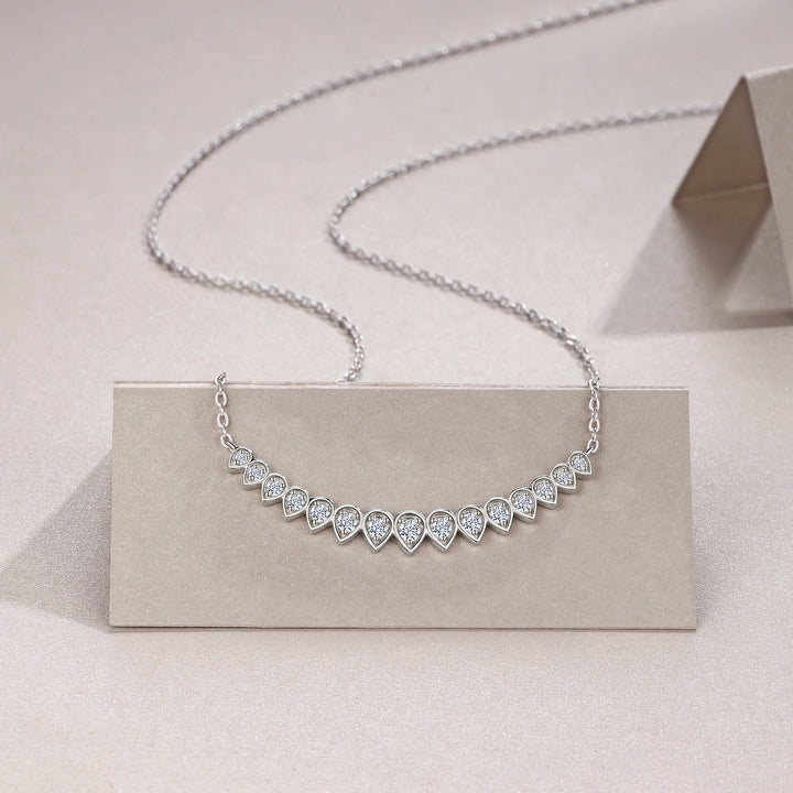 Luxury Minimalist Moissanite Pendant Necklace – Gold-Plated S925 Silver