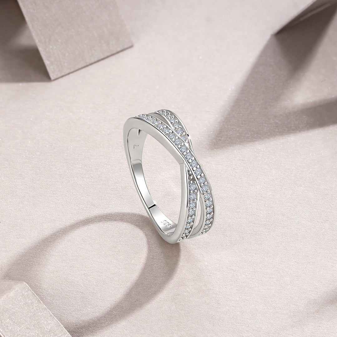 💍 Moissanite Minimalist Ring – Platinum-Plated S925 Silver (3g, Sizes 5–9) 💍