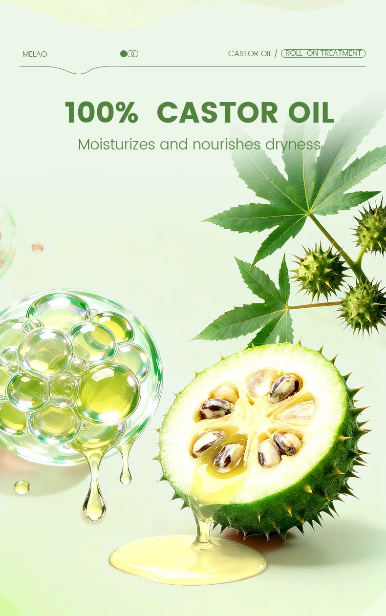 ✨ Castor Oil Roll-On Essential Oil — 10ml Scalp & Hair Care Serum 🌿💆‍♀️