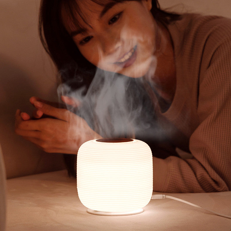 💧🌙 USB Round Aromatherapy Humidifier | LED Night Light Desktop Diffuser