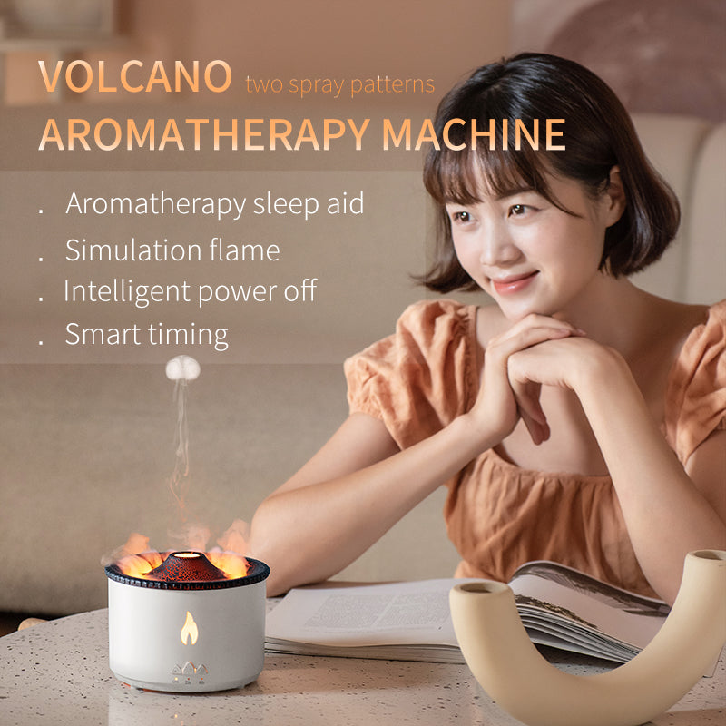 🔥🌊 Jellyfish Flame & Blue Volcano Humidifier | Aroma Diffuser with Remote Control ✨