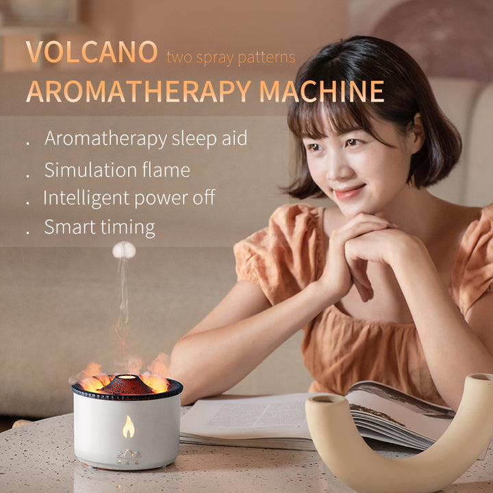 🔥🌊 Jellyfish Flame & Blue Volcano Humidifier | Aroma Diffuser with Remote Control ✨