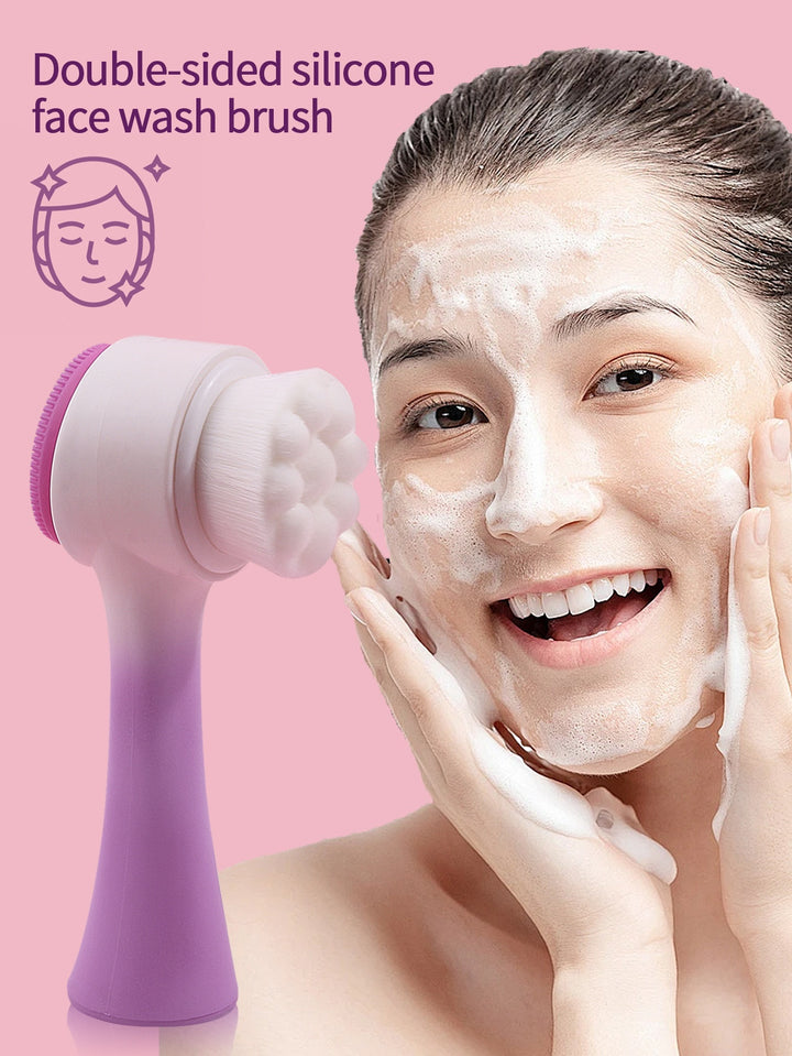 💖🧼 Facial Wash Set | Coral Fleece Hair Band + Cleansing Brushes (3/4-Piece Set)