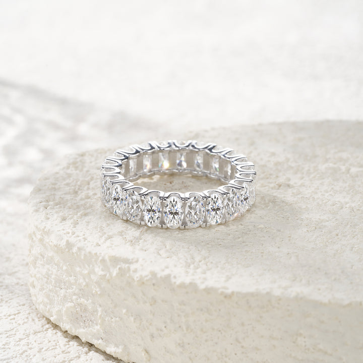 💍 Minimalist Moissanite Ring – Platinum-Plated S925 Silver (4g, Sizes 5–9) 💍