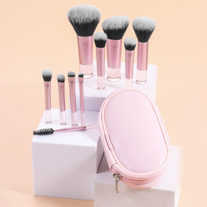 ✨ 10-Piece Makeup Brush Set — Crystal Handle Beauty Tools Kit 💄