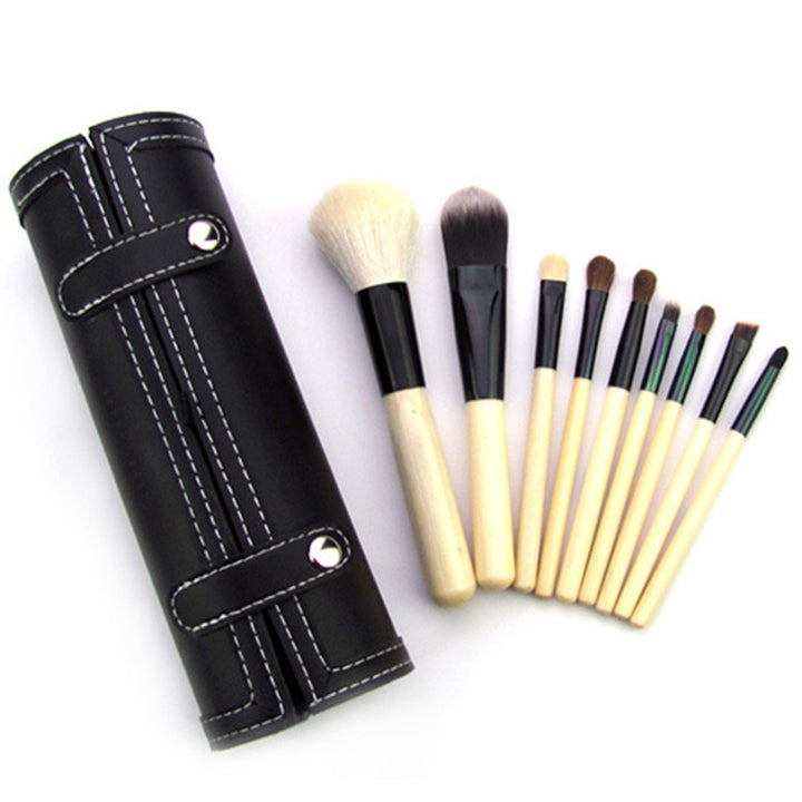✨ Barrel Makeup Brush Set — 9-Piece Beauty Tools Kit 💄