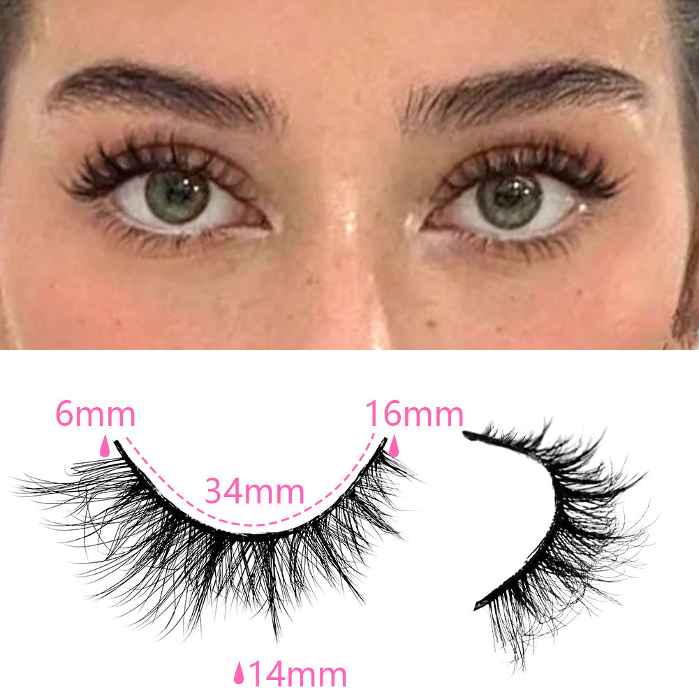 👁️✨ 3D False Eyelashes – Multi-Layered, Realistic, Soft & Comfortable Lashes