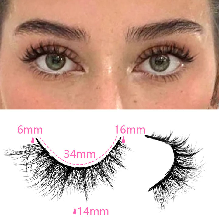 👁️✨ 3D False Eyelashes – Multi-Layered, Realistic, Soft & Comfortable Lashes
