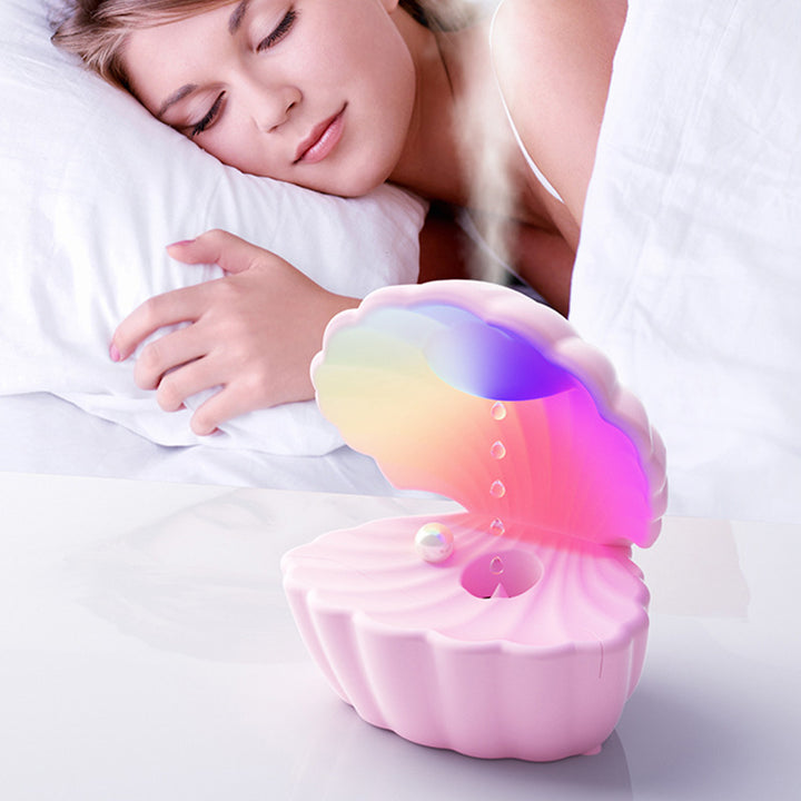 🐚✨ Creative Shell Anti-Gravity Atmosphere Humidifier | Bluetooth Speaker & Colorful Night Light