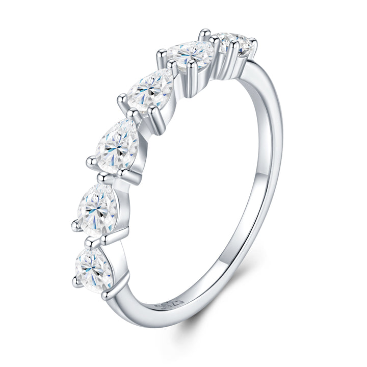 💍 Minimalist Moissanite Ring – Platinum-Plated S925 Silver (1.9g, Sizes 5–9) 💍