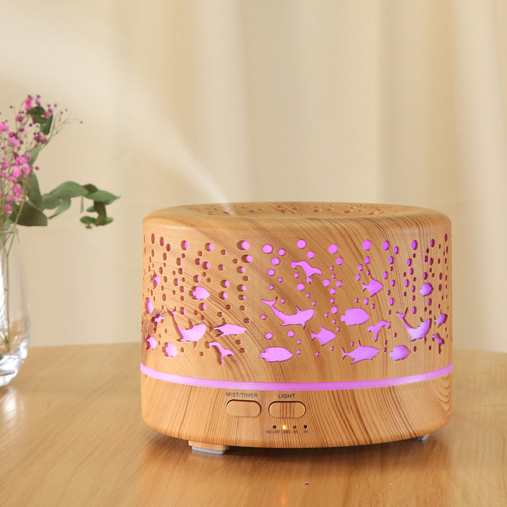 🌿🪵 Wood Grain Aromatherapy Humidifier | Classic Ultrasonic Essential Oil Diffuser