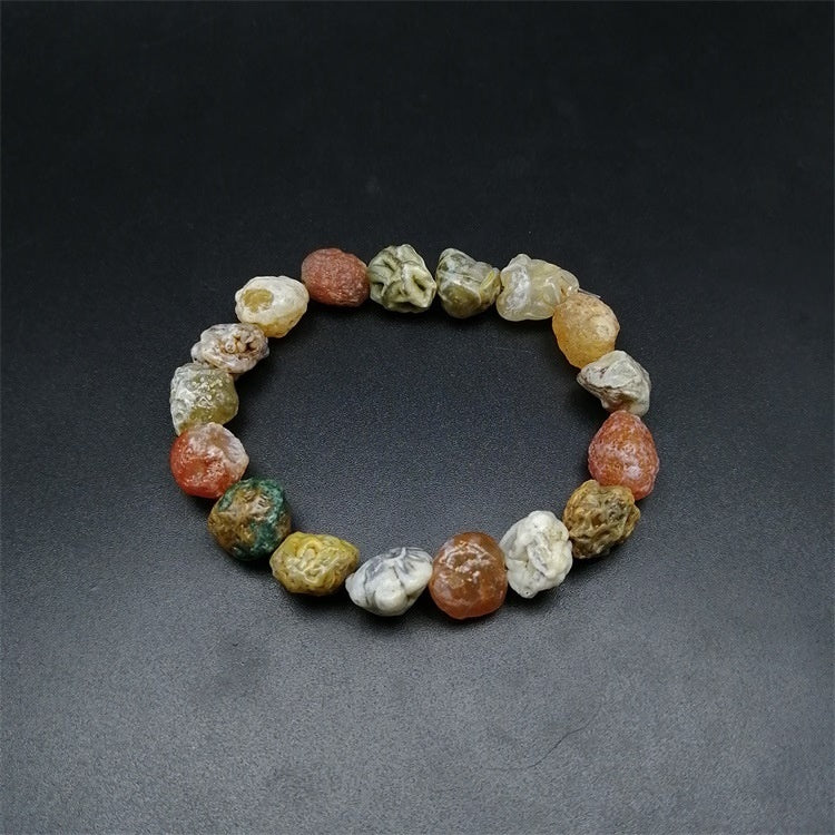 Colorful Agate Rough Stone Bracelet