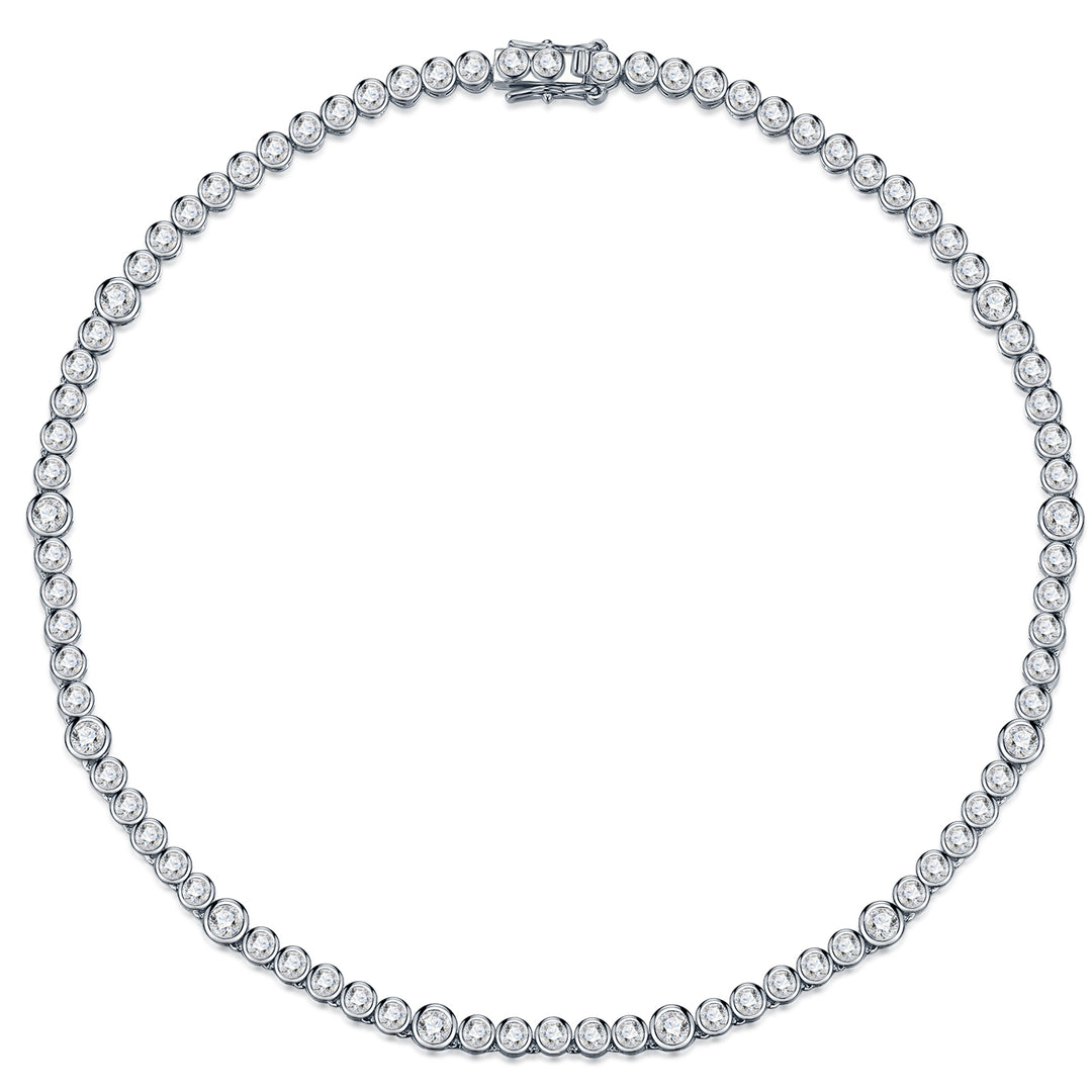 Luxury Minimalist Moissanite Pendant Necklace – Gold-Plated S925 Silver, 38cm