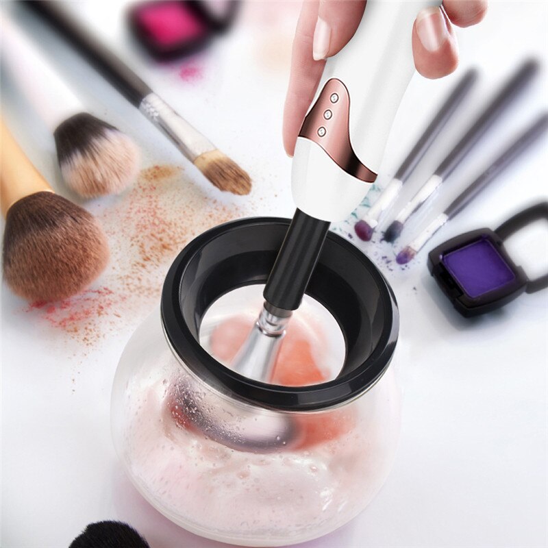 ✨ Electric Makeup Brush Cleaner — Ultrasonic & Spin Cleaning Tool 💄🧼⚡
