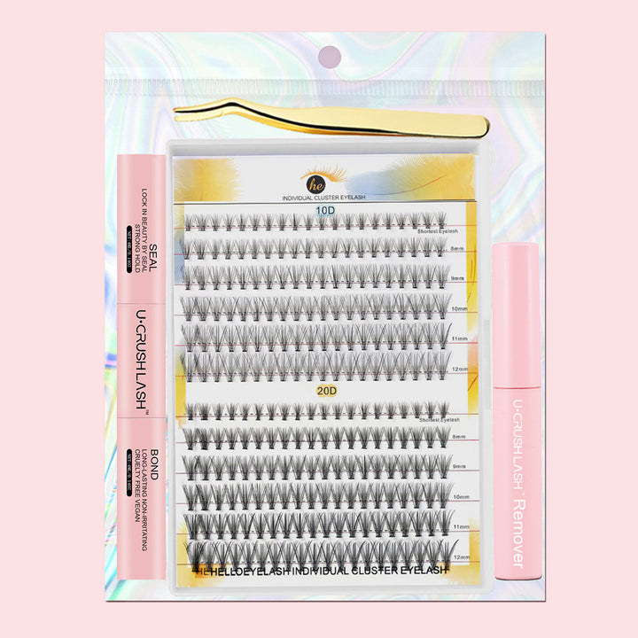 👁️✨ Set of Thick Curly False Eyelashes – Complete Lash Makeup Kit