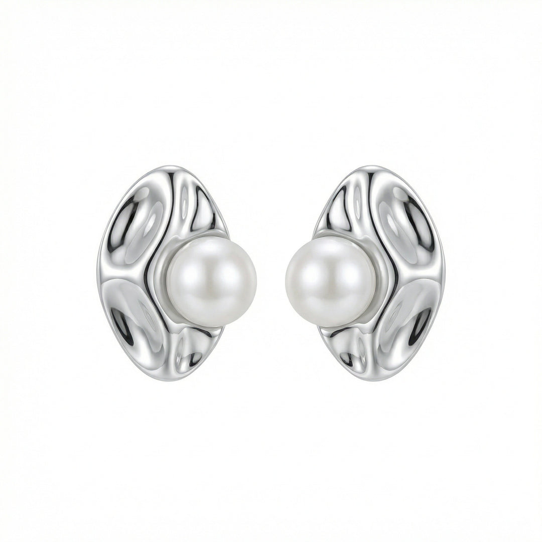 ✨ 925 Sterling Silver Organic Pearl Stud Earrings ✨