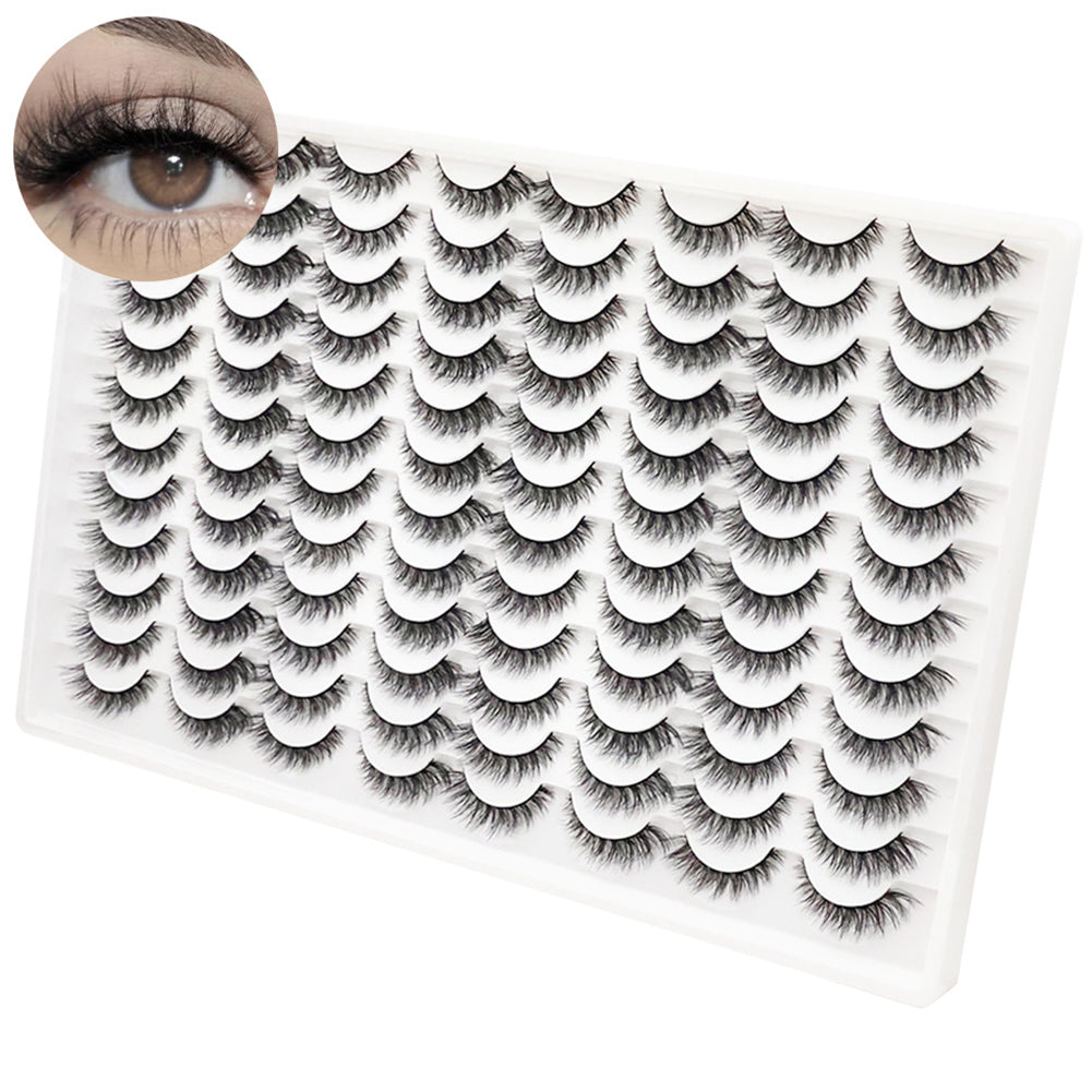 👁️✨ 3D False Eyelashes – Multi-Layered, Realistic, Soft & Comfortable Lashes