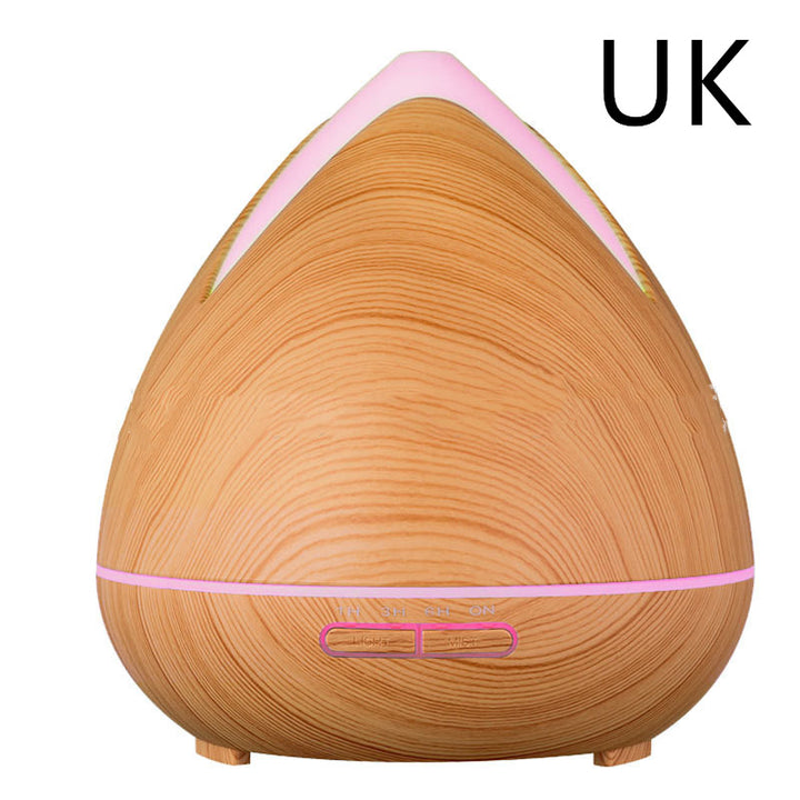 🌿💧 Wood Grain Air Humidifier | Ultrasonic LED Night Light 🌈✨