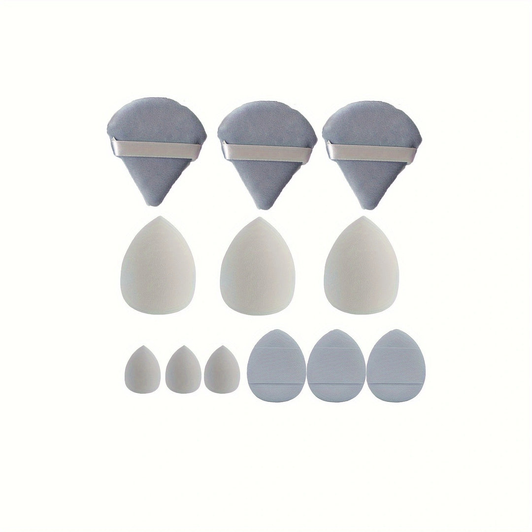 💄✨ 12PCS Makeup Sponge Set | Wet & Dry Face Powder Puff Collection