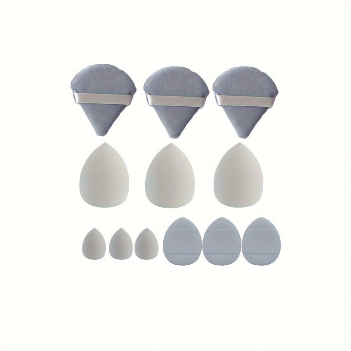 💄✨ 12PCS Makeup Sponge Set | Wet & Dry Face Powder Puff Collection